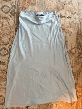 A.L.C. Light Blue Satin Slip Skirt